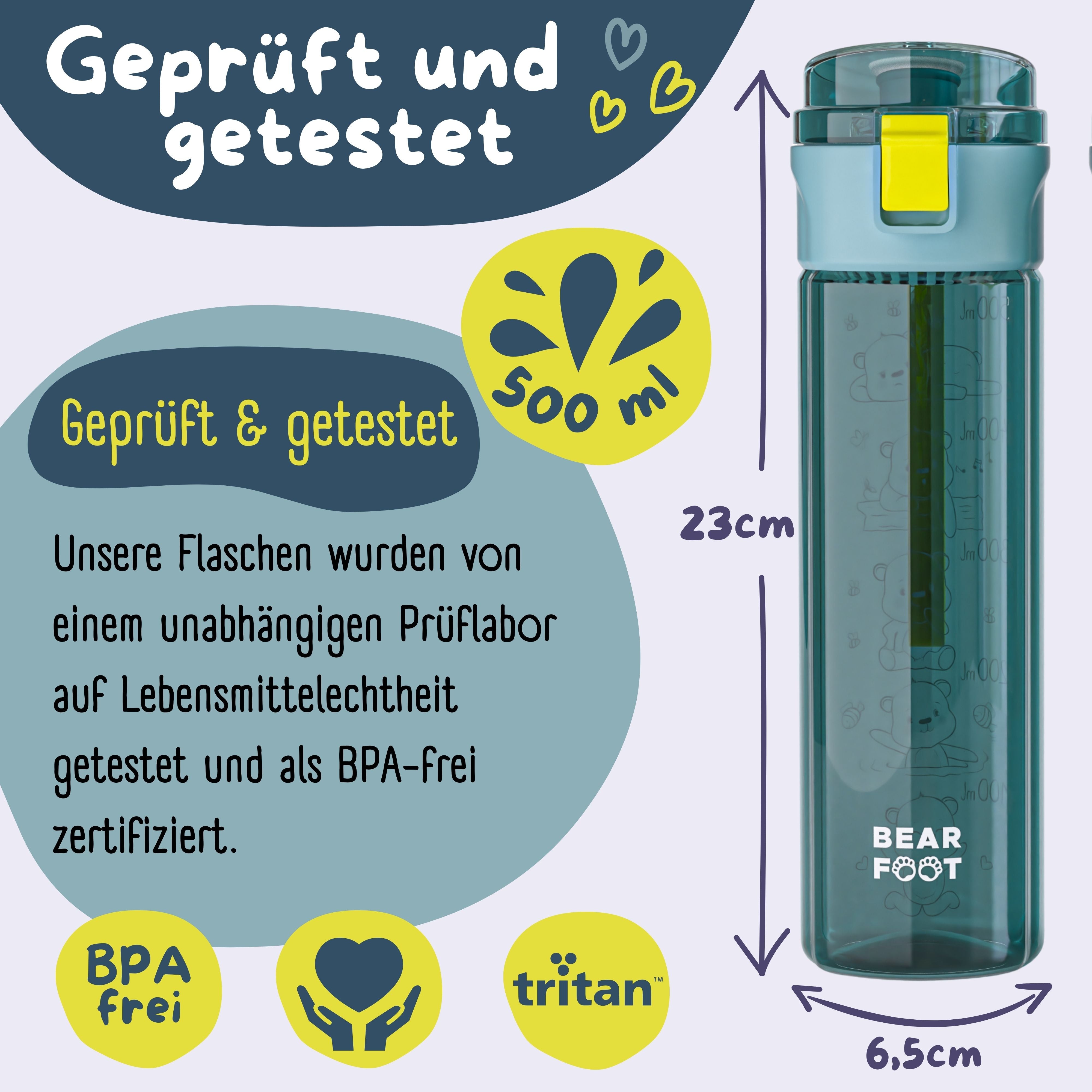 bearfoot-trinkflasche-logo-blau-500ml-wasserflasche-tritan image 5