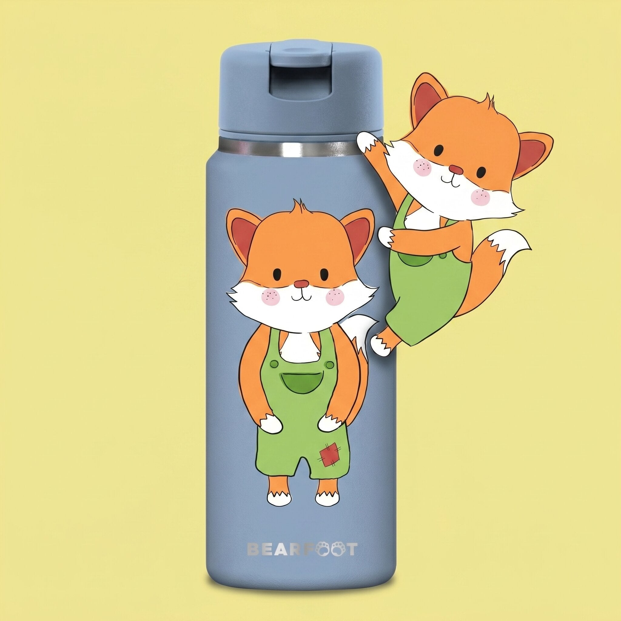 bearfoot-tiny-thermo-trinkflasche-fuchs-200ml-edelstahl image 1