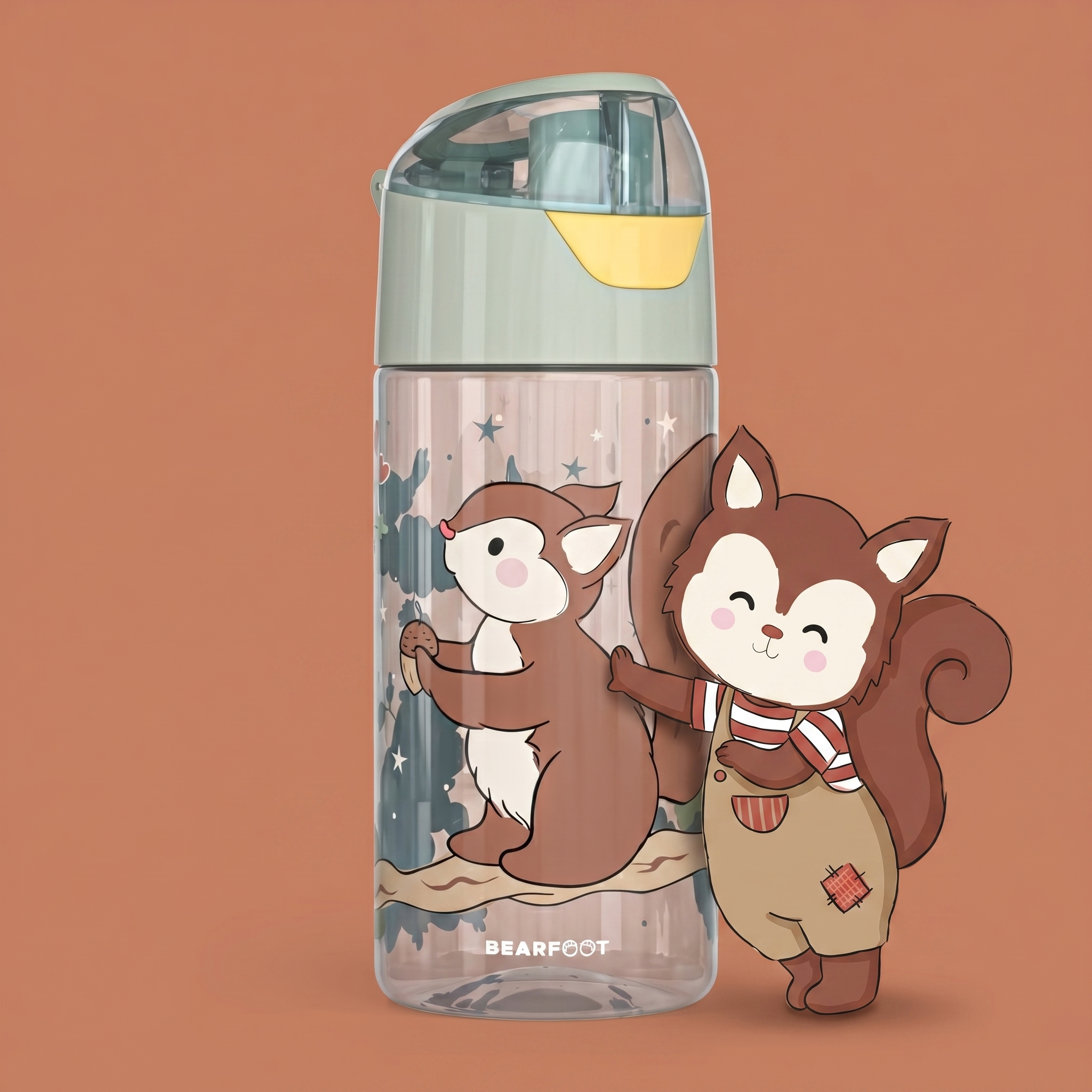 bearfoot-trinkflasche-eichh-rnchen-sage-450-ml-bpa-frei image 1