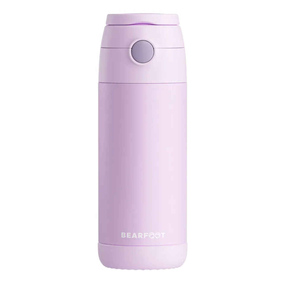 bearfoot-isolierflasche-thermo-kinder-350ml-edelstahl-lila image 1