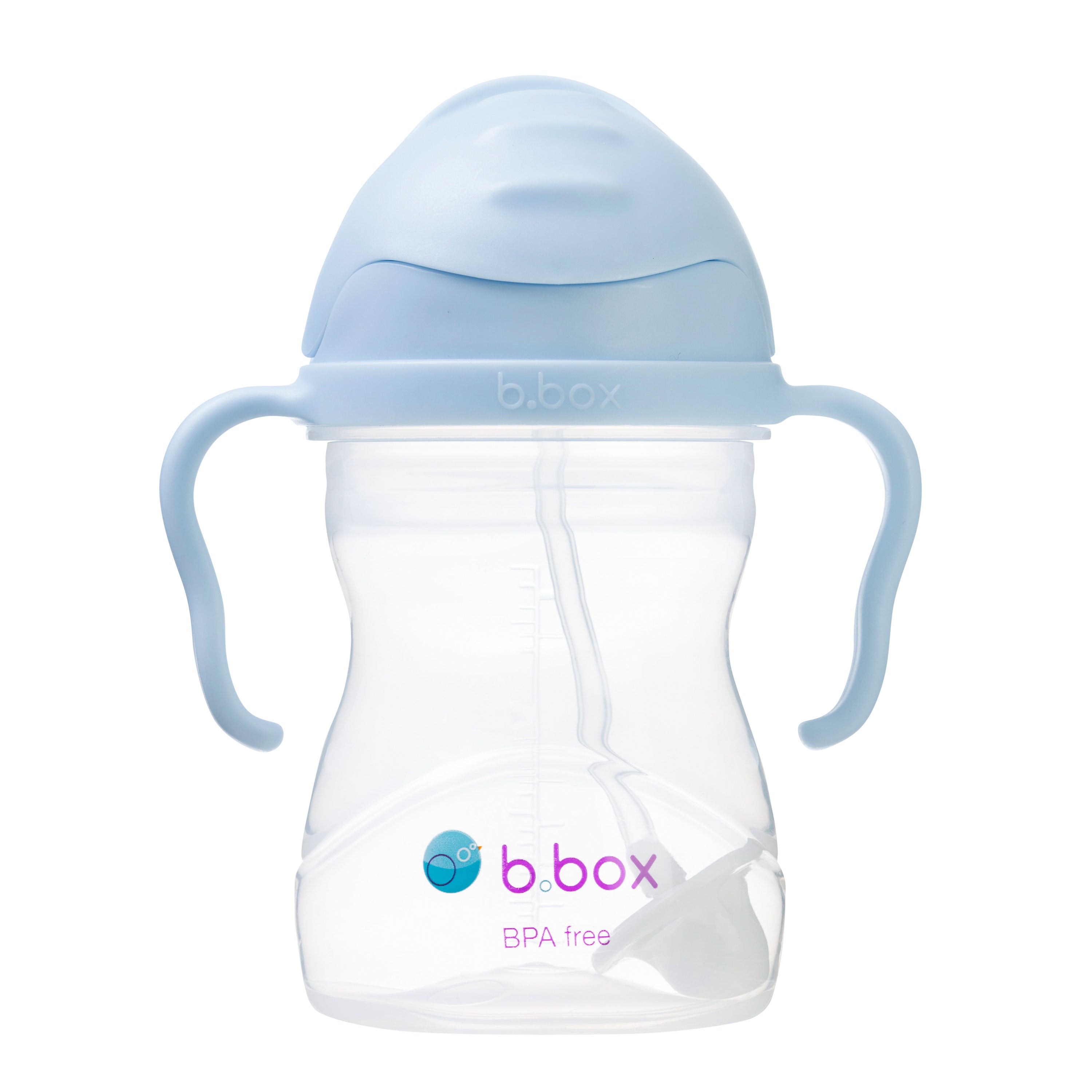 b-box-sippy-cup-trinkbecher-bubblegum-blau-240-ml-strohhalm image 1