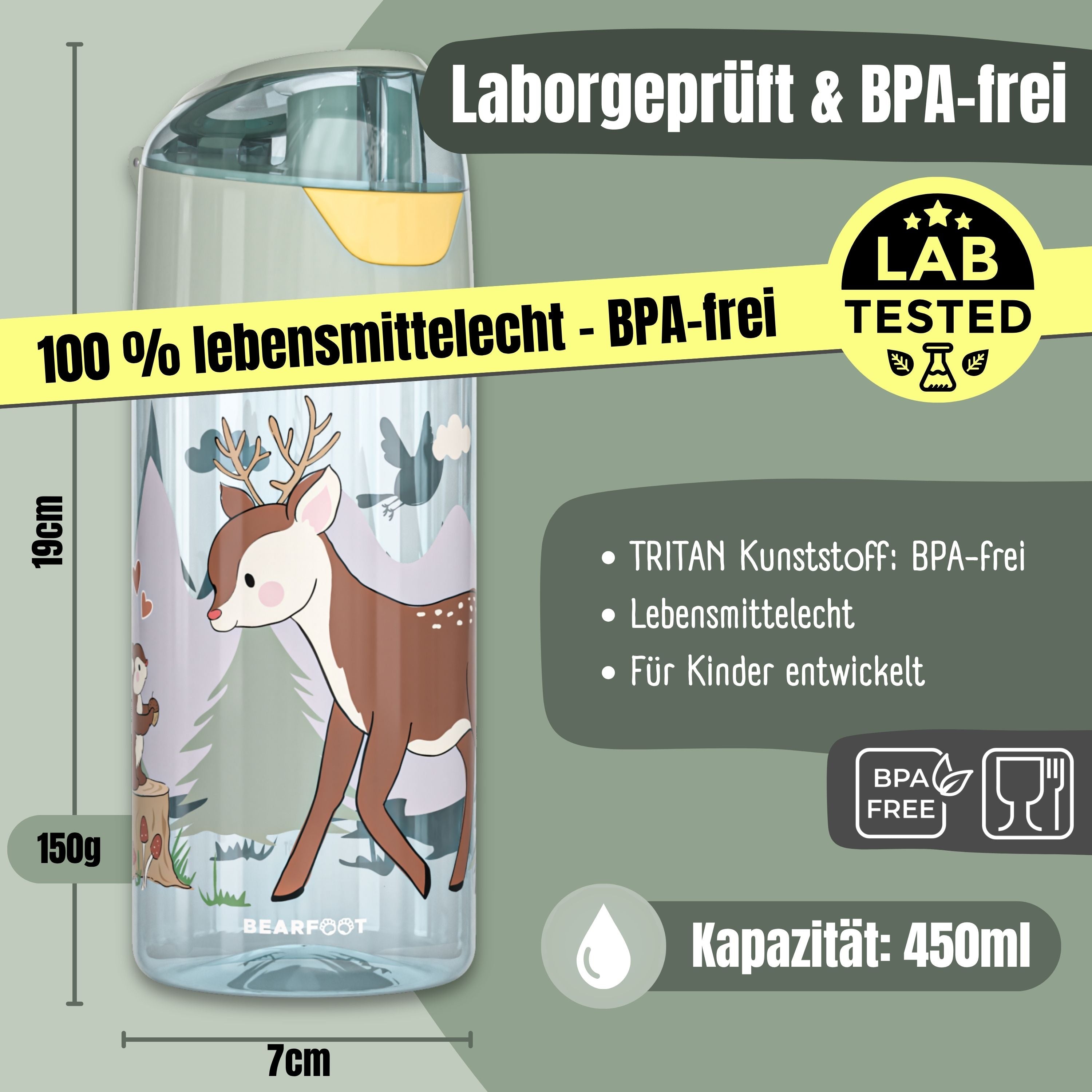 bearfoot-trinkflaschen-trinkflasche-450ml-reh-sage-bpa-frei image 4