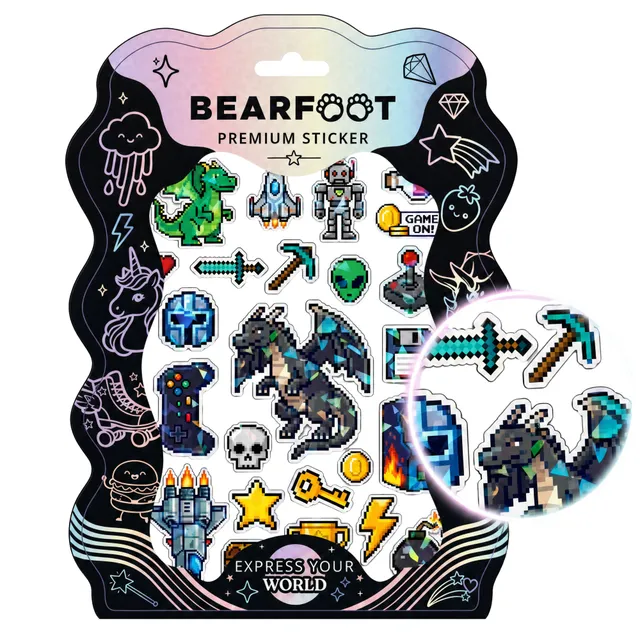 bearfoot-accessoires-premium-sticker-holo-din-a5-game image 1