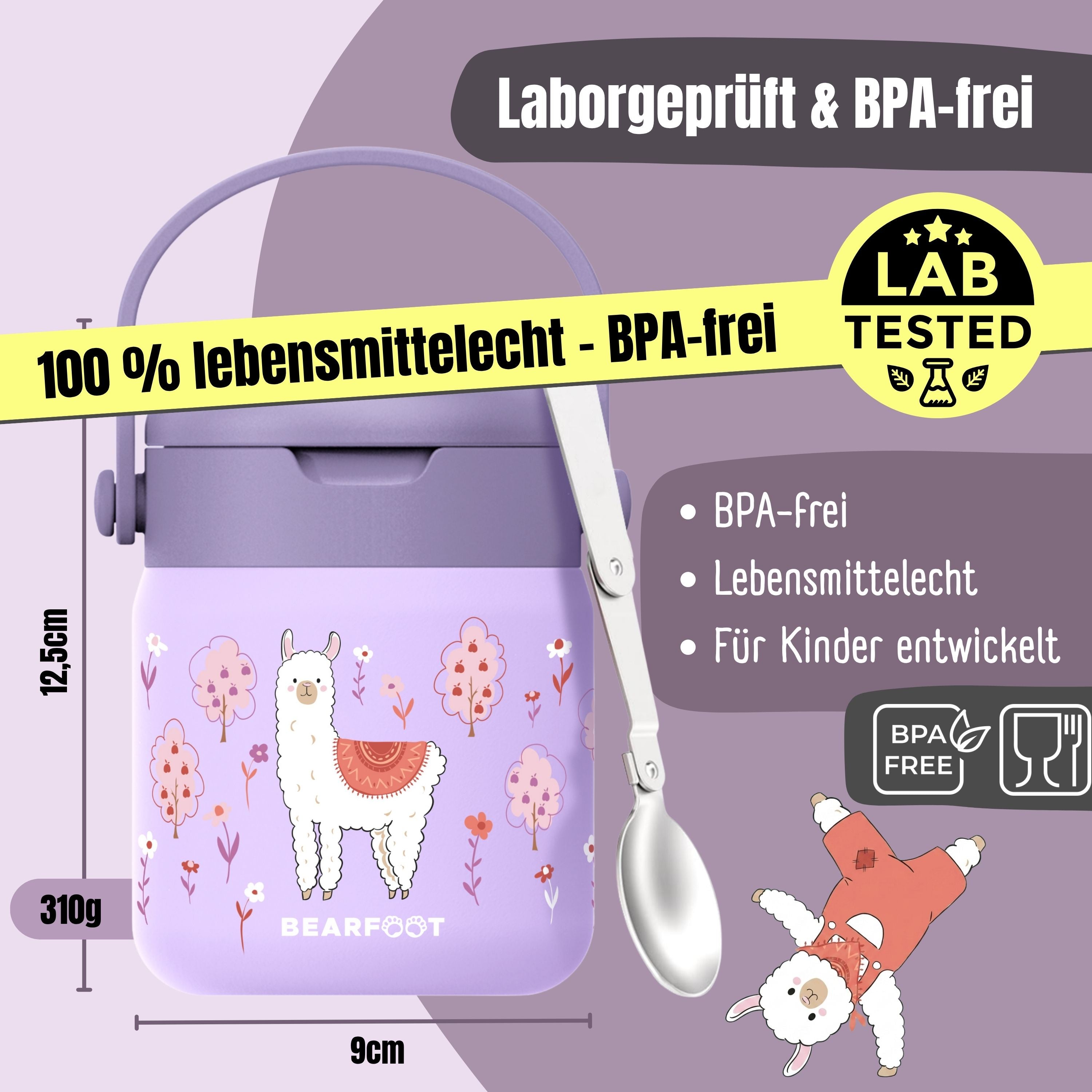 bearfoot-thermobeh-lter-kinder-lama-lila-edelstahl-500-ml-l-ffel image 5