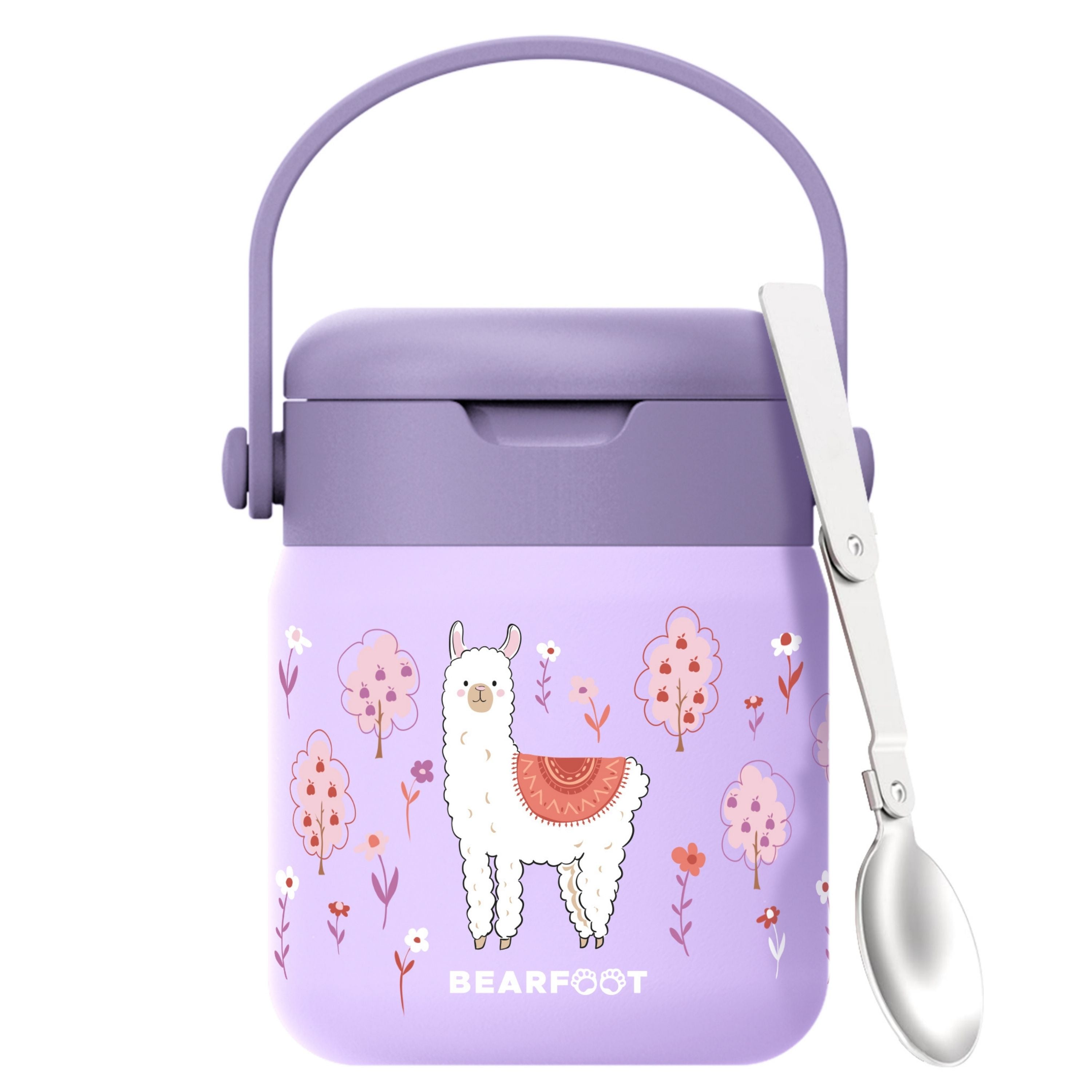 bearfoot-thermobeh-lter-kinder-lama-lila-edelstahl-500-ml-l-ffel image 3